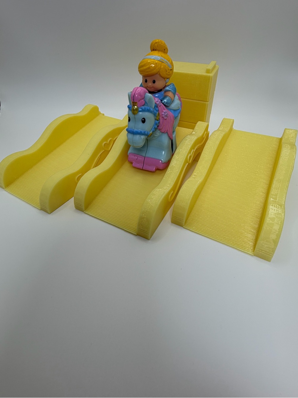 Replacement Slide Ramps for use with Retired Klip Klop Horses 3D printed Yellow